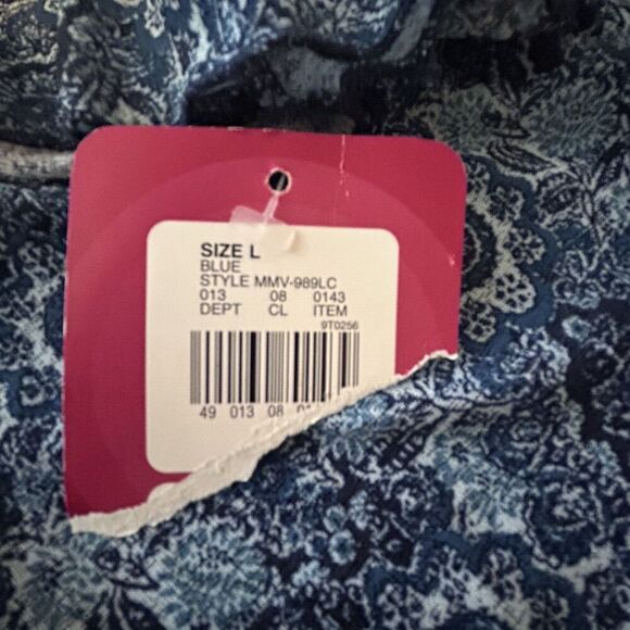 Y2K Babydoll Midi Dress NWT M/L  Blue Sweetheart Neck Bell Sleeve Stretch 90s - Picture 11 of 11